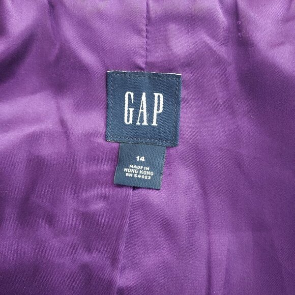 Gap Black Velvet Two Button Blazer Size 14 - Picture 8 of 11